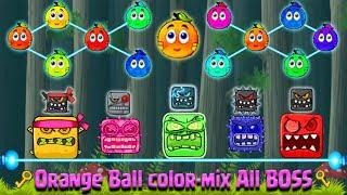 RED BALL 4 - Color Changing Orange Ball Fights All Color Changing Bosses