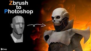 Zbrush to Photoshop : Timelapse sculpting and compositing