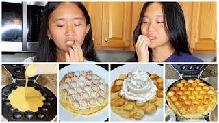 Homemade Hong Kong Street Food -- Egg Bubble Waffles! | Janet and Kate