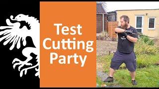 Test cutting Party with Sabre, Backsword & Longsword