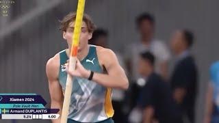 Mondo Duplantis Breaks The Pole Vault World Record!   6 24 Meters