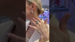 Яркие изумруды в классическом дизайне от Ювелирного Бренда Moiseikin.