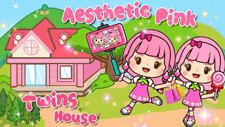 Miga World Aesthetic PINk TWIN SISTERSHOUSE DESIGN| Miga town |tocaboca