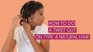 How to stretch type 4a natural hair & do a twist out on type 4 hair | SWIRLY CURLY