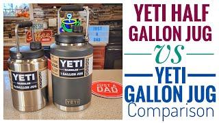 YETI Half Gallon Water Jug Compared to Gallon Jug with Mag Cap Review