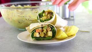 Curried Tofu Salad Wraps