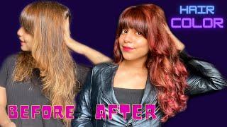 Blonde to burgundy| how I color my hair pt-2 | yourbossgirl