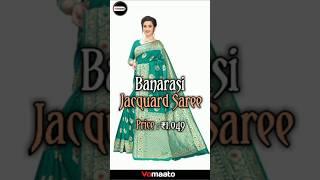 Banarasi Jacquard Saree  || Beautiful Saree 2025 #shorts #saree #vomaato #amazon