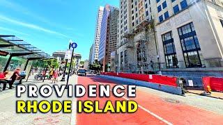 Rhode Island Driving Tour, USA - Downtown Providence - 4K