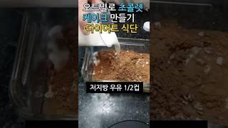 다이어트 중에 초코케잌 생각날때~ 오트밀 초코케잌 만들기 #diet #다이어트 #식단브이로그 #다이어트브이로그 #shortvideo #다이어트식단 #shorts