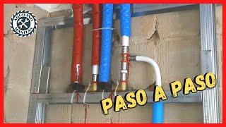 Como hacer INSTALACIÓN de AGUA para BAÑO con MULTICAPA, El Video MEJOR EXPLICADO y COMPLETO.