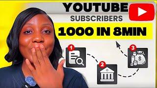 GET 1000 SUBSCRIBERS IN 8MINS DOING THIS ONE THING.