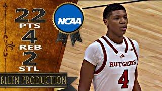 Ace Bailey ('06) - 22 Pts & Defense Full Highlights｜Alabama vs Rutgers Scarlet Knights｜2024.11.27