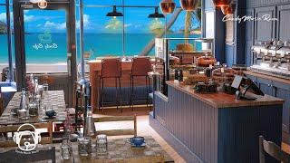 Chill Out Seaside Cafe Ambient & Bossa Nova Playlist, Ocean Wave Sound, Coffee Shop ASMR Study Music