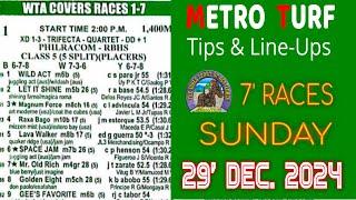 MMTCI LIVE RACING TIPS FOR SUNDAY | DEC. 29, 2024 | 2:00 PM START TIME | 7 RACES