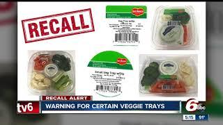 Veggie trays sold at select Indiana stores recalled for possible intestinal parasite