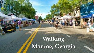 Walking Downtown Monroe, Georgia | 4K \ 60fps