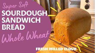 Fresh Milled Flour Sourdough Sandwich Bread | Super soft!