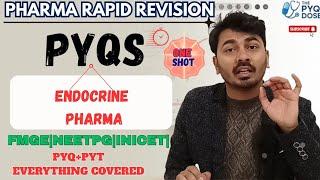 Pharmacology Rapid Revision | PYQs for NEET PG & FMGE 2025 | ENDOCRINE PHARMA|