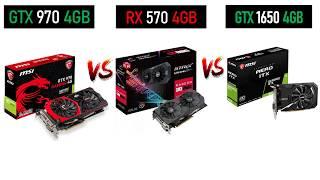 RX 570 vs GTX 970 vs GTX 1650 - i5 9400F - Gaming Comparison