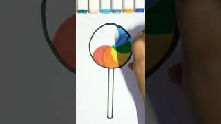 Rainbow lolipop/#shorts #viral #youtubeshorts #art #trending #painting /Piyush art and craft