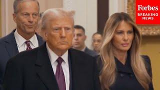 BREAKING NEWS: Trump Briefly Speaks To Reporters As He And Melania Visit Capitol Hill