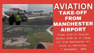 Take-off from Manchester Airport, Greater Manchester, England - 7 September, 2024