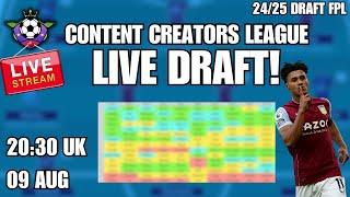 LIVE DRAFT - Draft FPL Content Creators Draft League