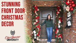 STUNNING FRONT DOOR CHRISTMAS DÉCOR: Garland, Ribbons & Picks | WATCH THIS BEFORE YOU DECORATE