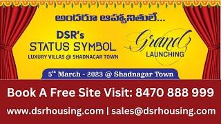 DSR INFRA is one of the best trusted real estate builder in hyderabad.