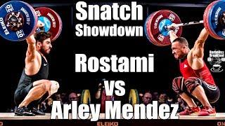 Arley Mendez vs Kianoush Rostami Snatch Showdown - Mens 85kg - 2017 weightlifting world championship