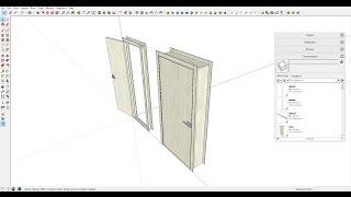 Sketchup Динамические компоненты: межкомнатная дверь  часть 1