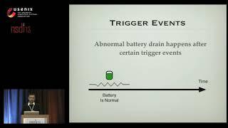 NSDI '13 - eDoctor: Automatically Diagnosing Abnormal Battery Drain Issues on Smartphones