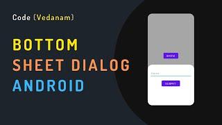 Bottom Sheet Dialog in Android studio | #android #dialog #java #bottomsheetdialog
