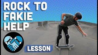 Rock to Fakie Lesson and Help! Beginners Intro to Rock To Fakie, and Half-Cab Kick Turn Practice