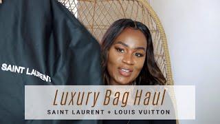 FIRST LUXURY BAG UNBOXING | YSL RIVE GAUCHE TOTE & LV TOILETRY POUCH | ESSENCEANDSTYLE