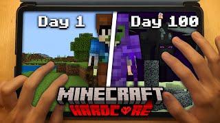 I Survived 100 Days in Minecraft Pocket Edition Hardcore