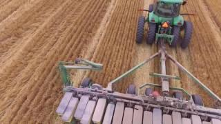 Rush Farms John Deere 7820 Tractor Planting Soybeans 2016 in Missouri DJI Phantom 3