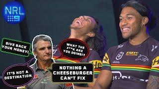 Penrith Panthers ABSOLUTELY LOSE IT while sharing Cleary's most used one-liners  | NRL on Nine