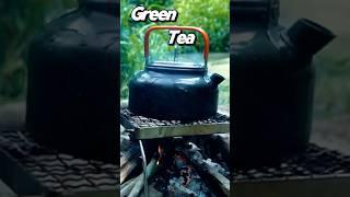 Green Tea #outdoorcooking #asmr #shorts