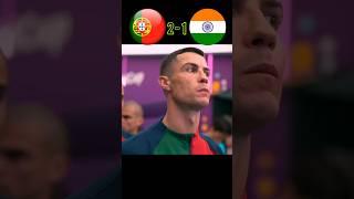 India VS Portugal 2024 | Sunil Chhetri VS Ronaldo | #shorts #ytshorts #indiavsportugal #football