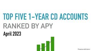 Top Five 1 Year CD Accounts April 2023 - High Yield Certificate of Deposits - Highest Interest Rates