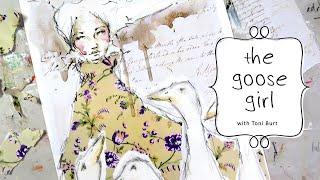 the goose girl free mixed media art tutorial