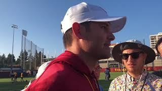 USC quarterbacks coach Bryan Ellis on the three-way position competition