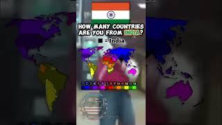 How Many Countries Are You From India?  - #2023 #meme #geography #mapping #shorts