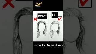 How to Drow Hair ||Easy Steps||#Ankur Art Academy....