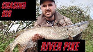 Chasing big river pike on lures in deep waters