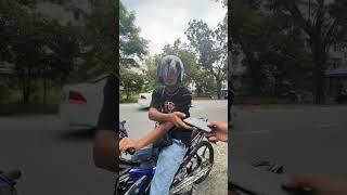 Shahrul & Boss Alieff Bawak Motor Gi Kedai Makan, Comel Gile Alieff Pakai Helmet Mcm Tu #aiteam