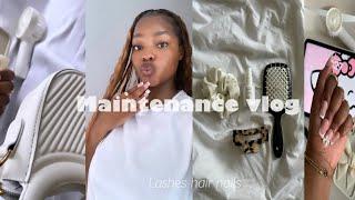 Maintenance vlog|hair|nails|lashes|[South African YouTuber]