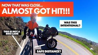 BUZZED by a motorcycle within feet | Was he too close? What this intentional road rage???